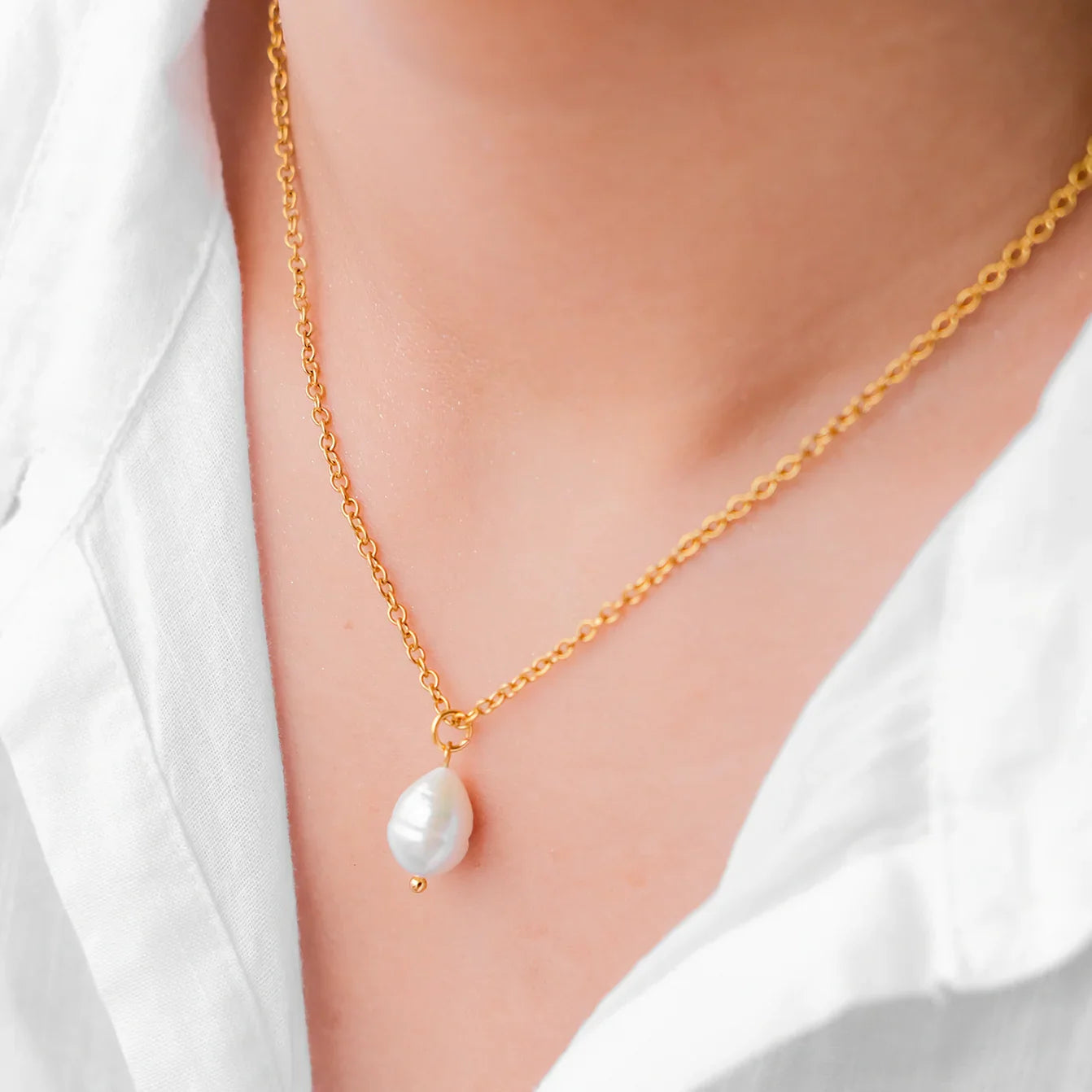 [ElanLuxe]Serenade Pearl Necklace
