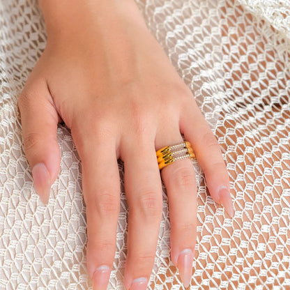 [ElanLuxe]Serenity Diamond Gold Ring