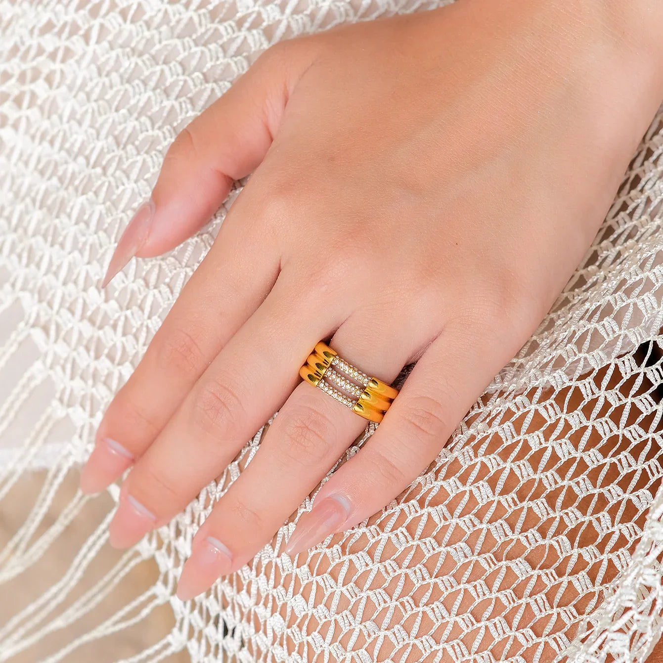 [ElanLuxe]Serenity Diamond Gold Ring