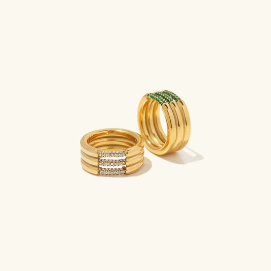 [ElanLuxe]Serenity Diamond Gold Ring