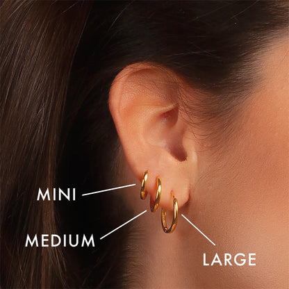 [ElanLuxe]Classic Round Hoops