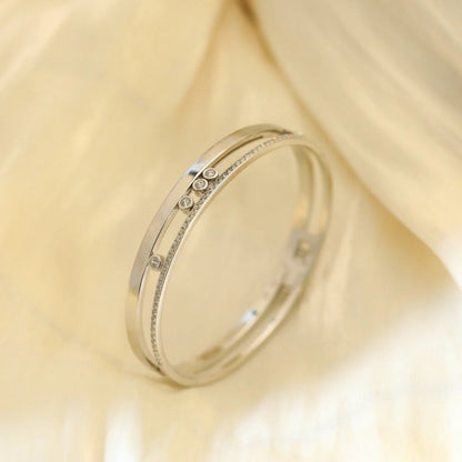 [ElanLuxe Jewelry]Move Romane Diamond Bangle Bracelet