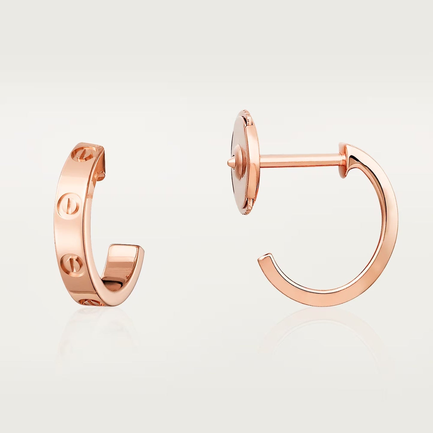 [ElanLuxe Jewelry]LOVE EARRINGS 2.65 MM NO DIAMOND SMALL