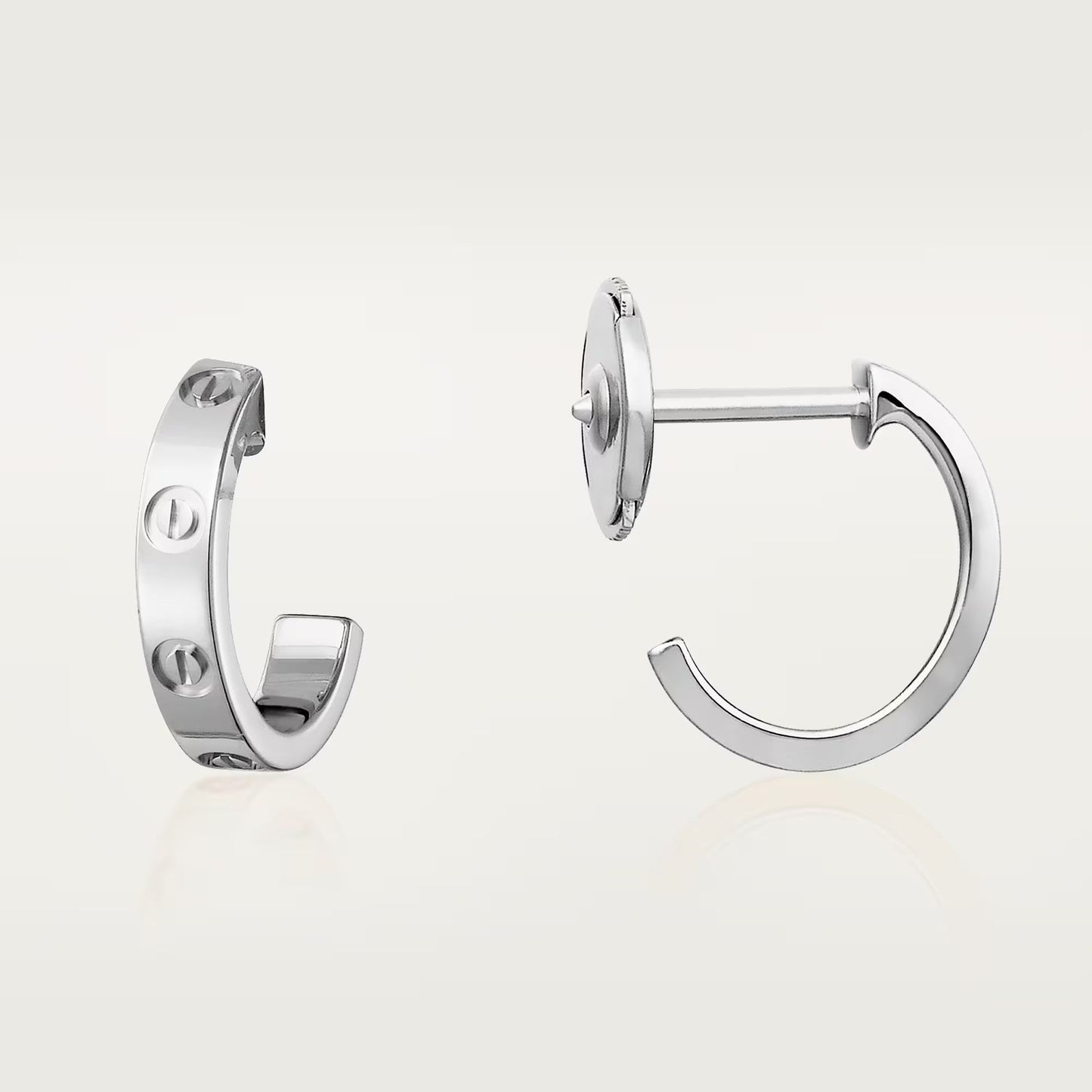 [ElanLuxe Jewelry]LOVE EARRINGS 2.65 MM NO DIAMOND SMALL