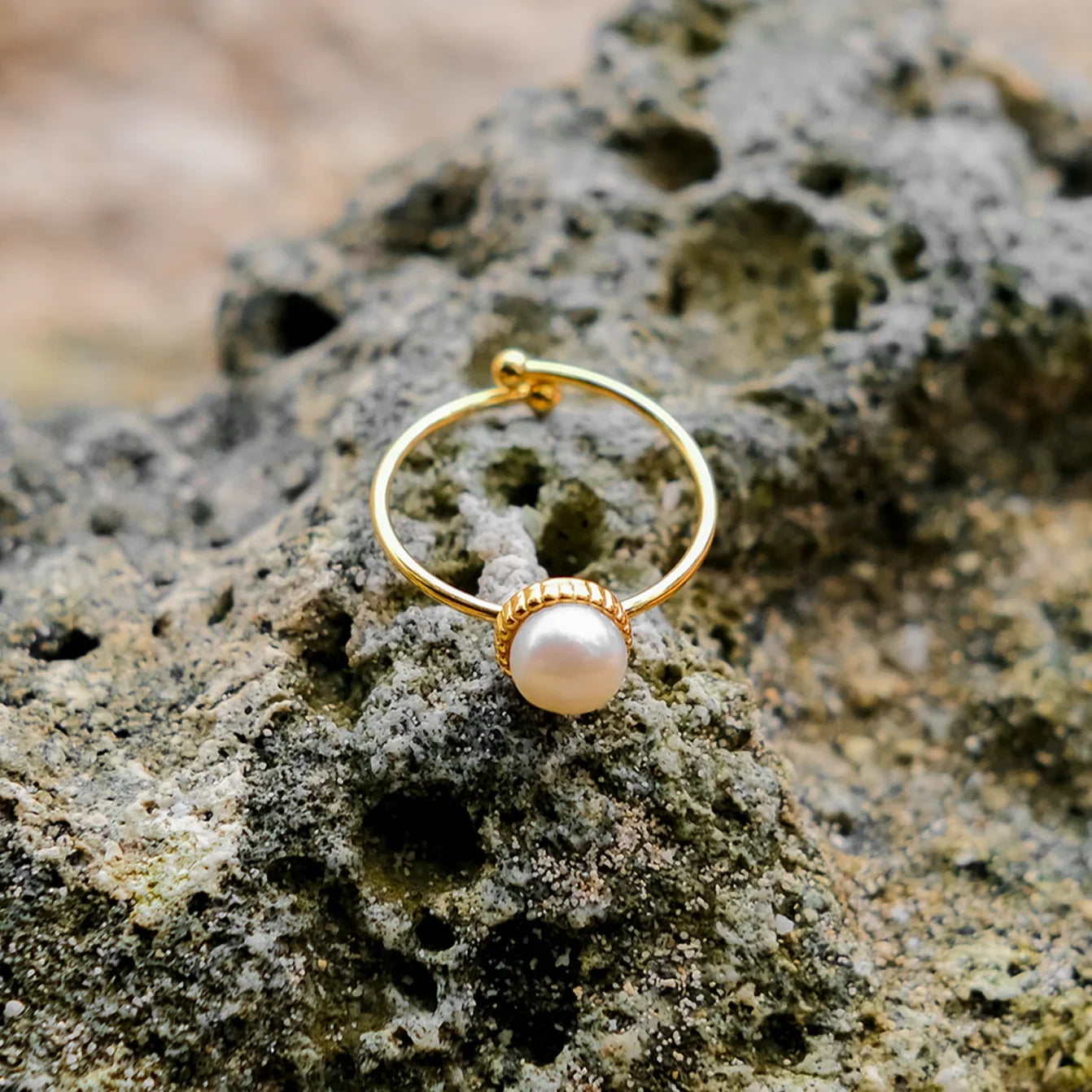 [ElanLuxe]Solis Gold Pearl Ring