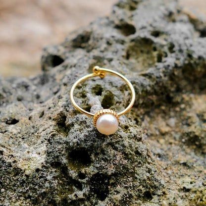 [ElanLuxe]Solis Gold Pearl Ring