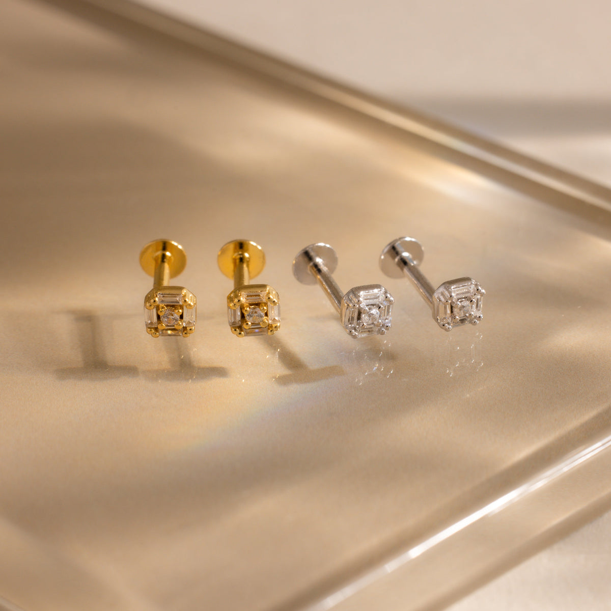 Art Deco Flatback Studs