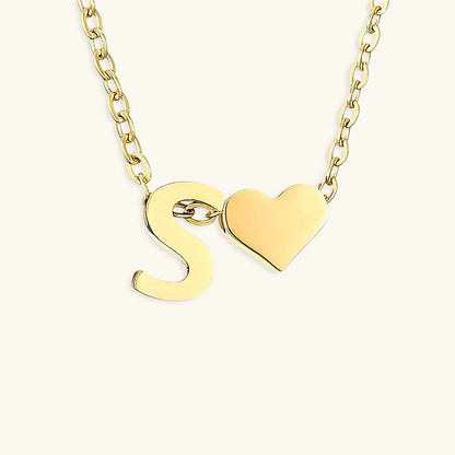 [ElanLuxe]Ria Initial Letter Gold Necklace