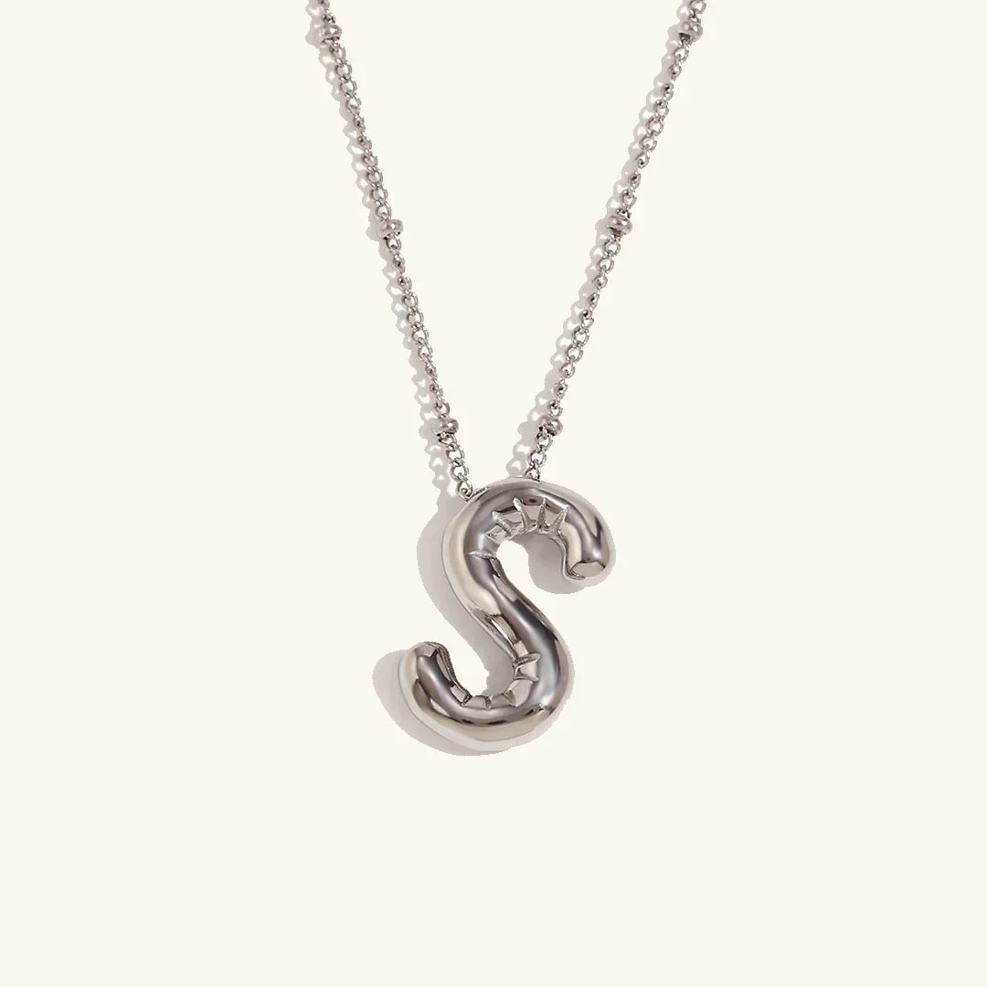 [ElanLuxe]Balloon Gold Initial Necklace