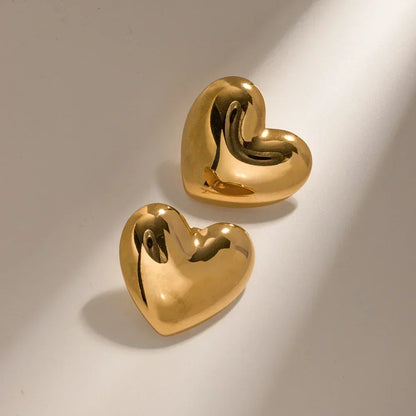 [ElanLuxe]Aubree Gold Heart Earrings