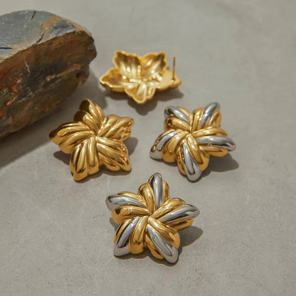 [ElanLuxe]Thymes Gold Star Earrings