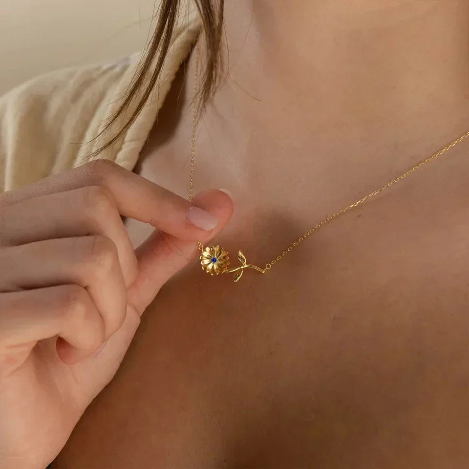 [ElanLuxe]Maribelle Birth Flower Gold Necklace