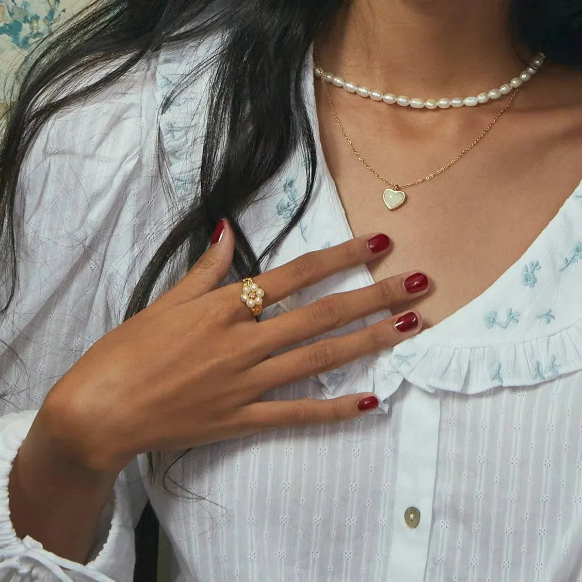 [ElanLuxe]Thalia Freshwater Pearl Ring