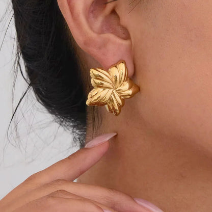 [ElanLuxe]Thymes Gold Star Earrings