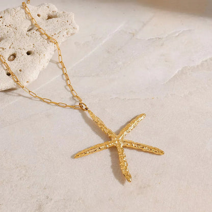 [ElanLuxe]Claudia Gold Starfish Necklace