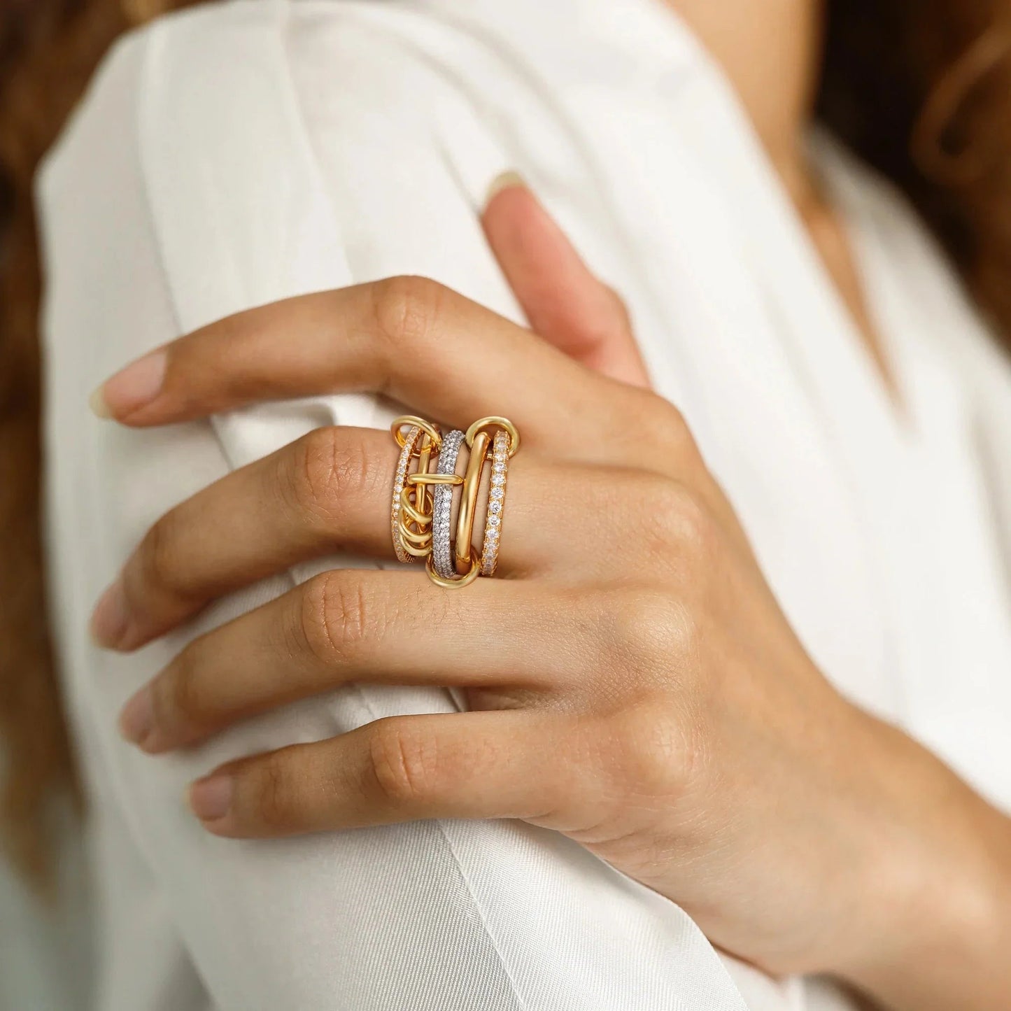 [ElanLuxe]Blaise Stacked Diamond Ring