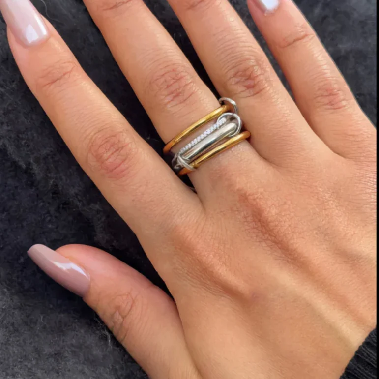 [ElanLuxe]Aeliana Diamond Ring Stack