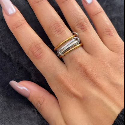 [ElanLuxe]Aeliana Diamond Ring Stack