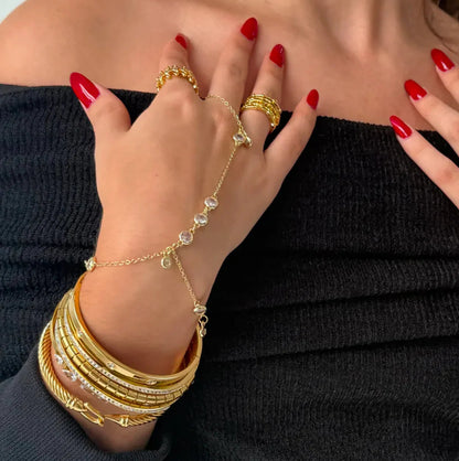 [ElanLuxe]Elina Diamond Hand Chain