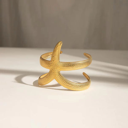 [ElanLuxe]Annika Gold Starfish Cuff