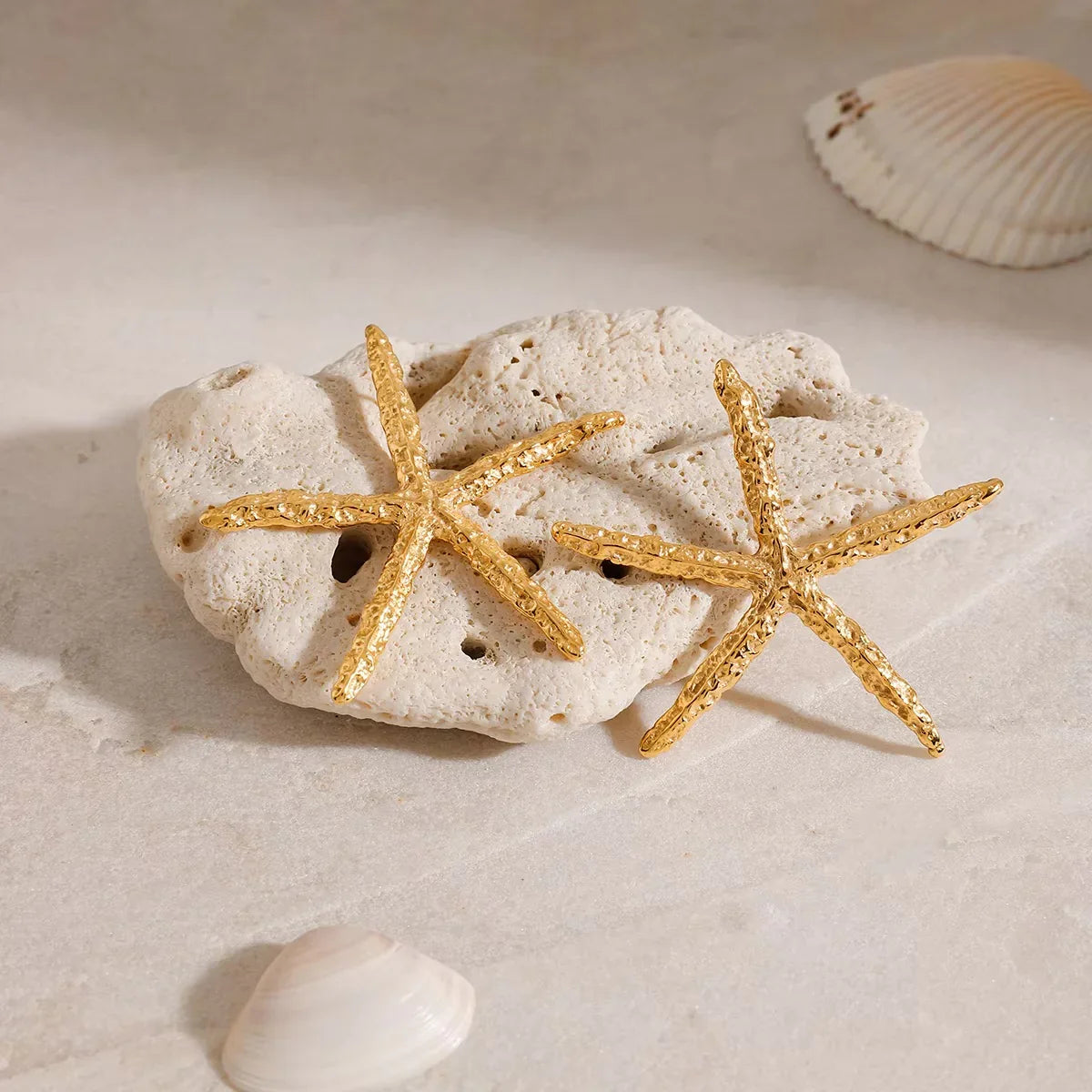 [ElanLuxe]Claudia Gold Starfish Earrings