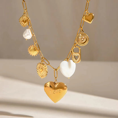 [ElanLuxe]Lianne Gold Heart Locket