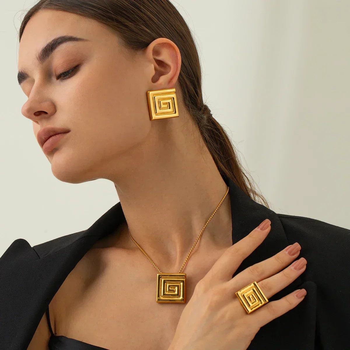 [ElanLuxe]Karina Gold Earrings