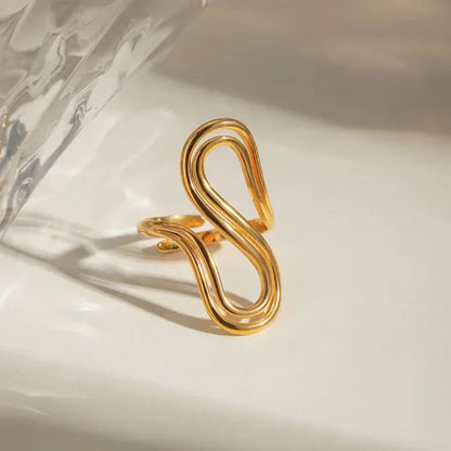 [ElanLuxe]Halle Abstract Gold Ring