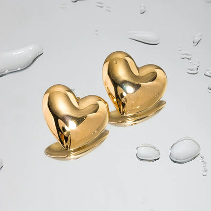 [ElanLuxe]Aubree Gold Heart Earrings