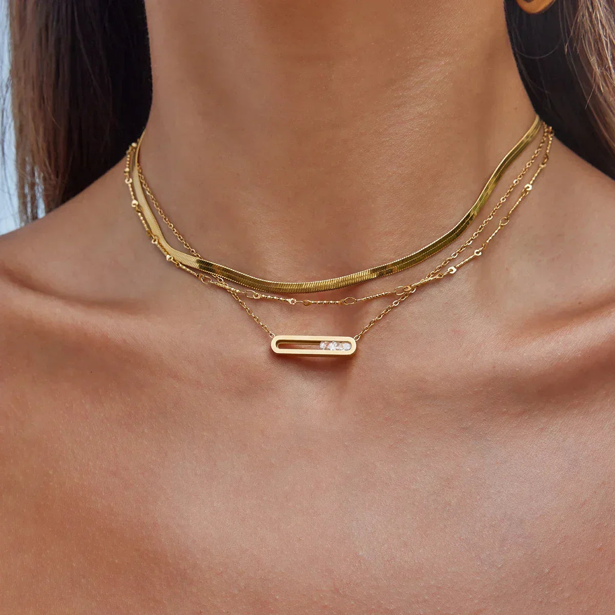 [ElanLuxe]Abby Sculpted Gold Pendant