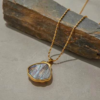 [ElanLuxe]Nixie Gold Seashell Pendant