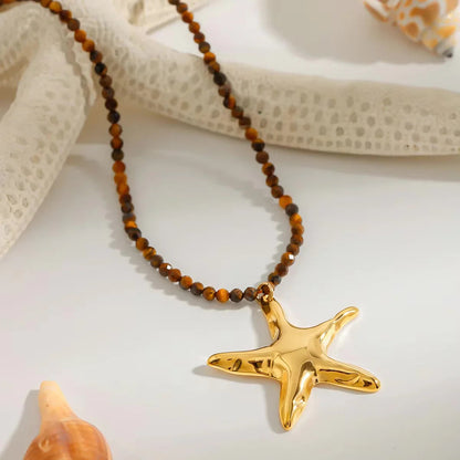 [ElanLuxe]Umi Gold Starfish Pendant