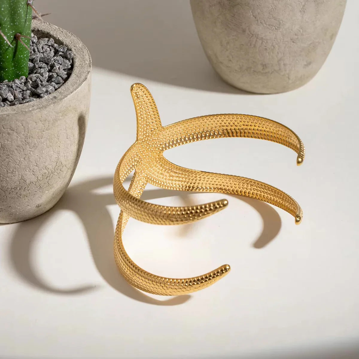 [ElanLuxe]Annika Gold Starfish Cuff