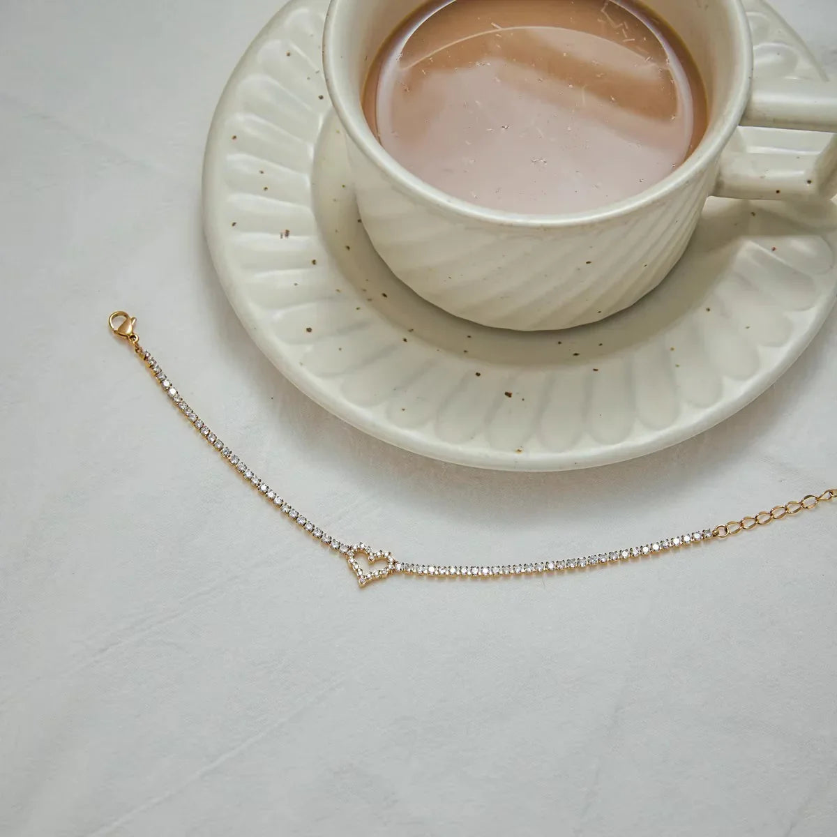 [ElanLuxe]Patrice Diamond Heart Bracelet