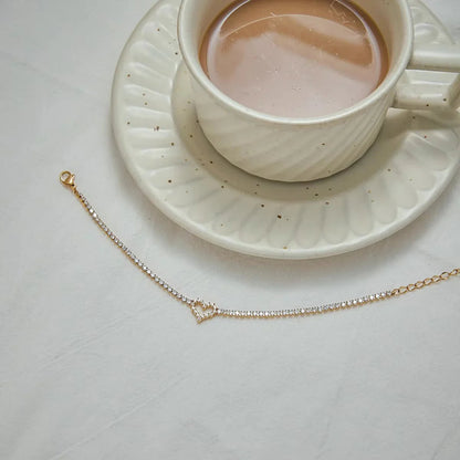 [ElanLuxe]Patrice Diamond Heart Bracelet
