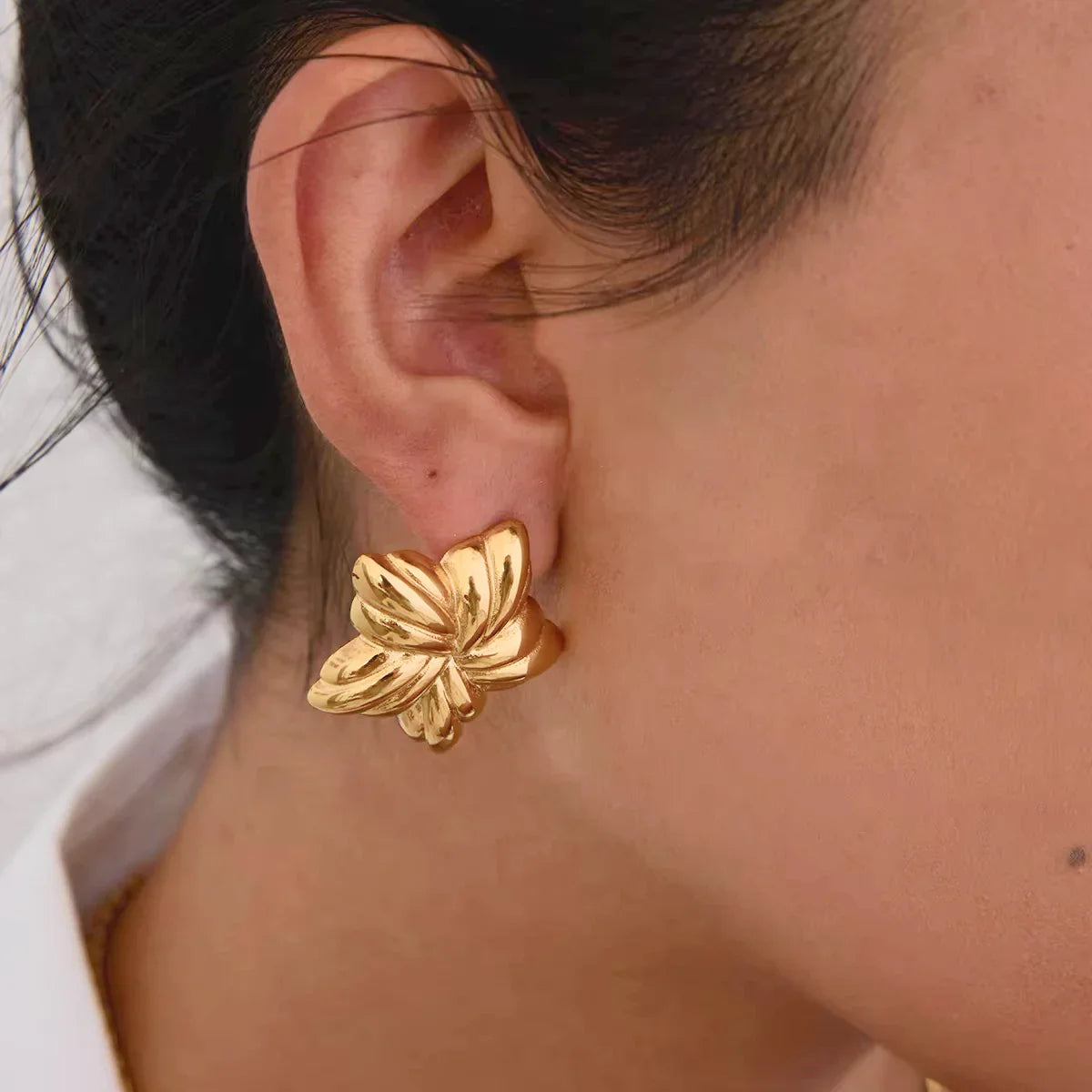 [ElanLuxe]Thymes Gold Star Earrings