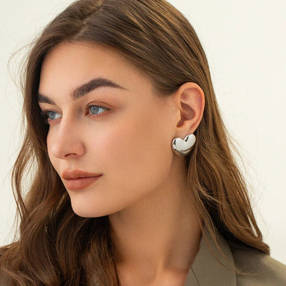 [ElanLuxe]Aubree Gold Heart Earrings
