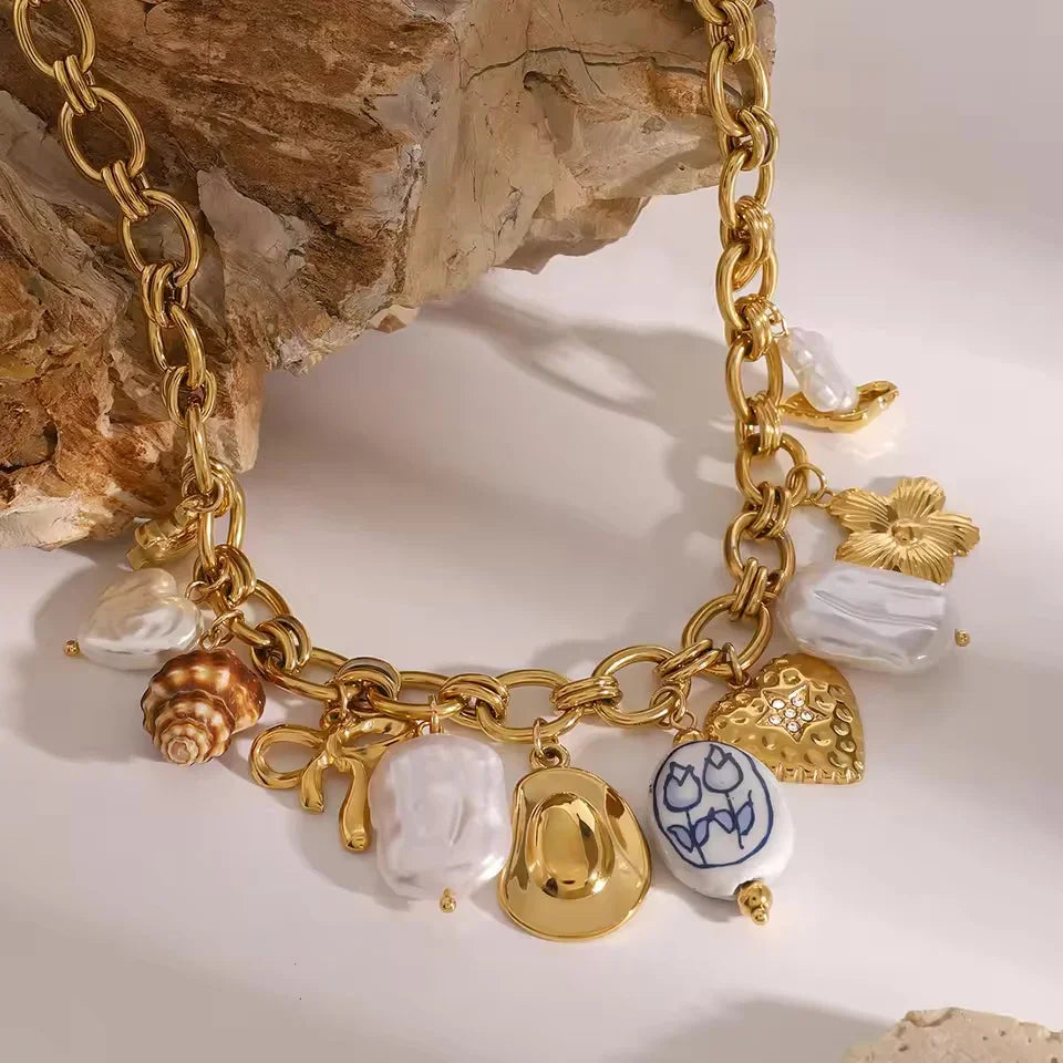 [ElanLuxe]Wavecrest Ocean-Inspired Necklace