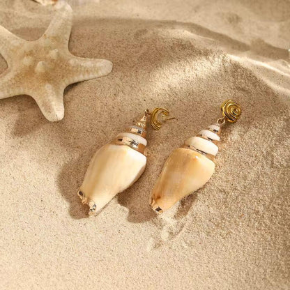 [ElanLuxe]Sabrina Seashell Earrings