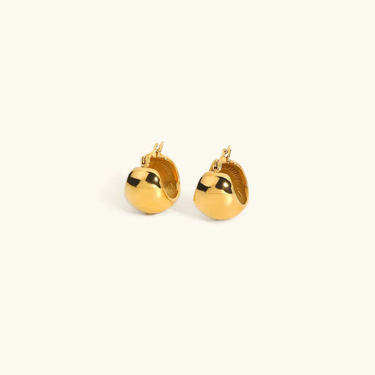 [ElanLuxe]Sunna Gold Huggie Earrings
