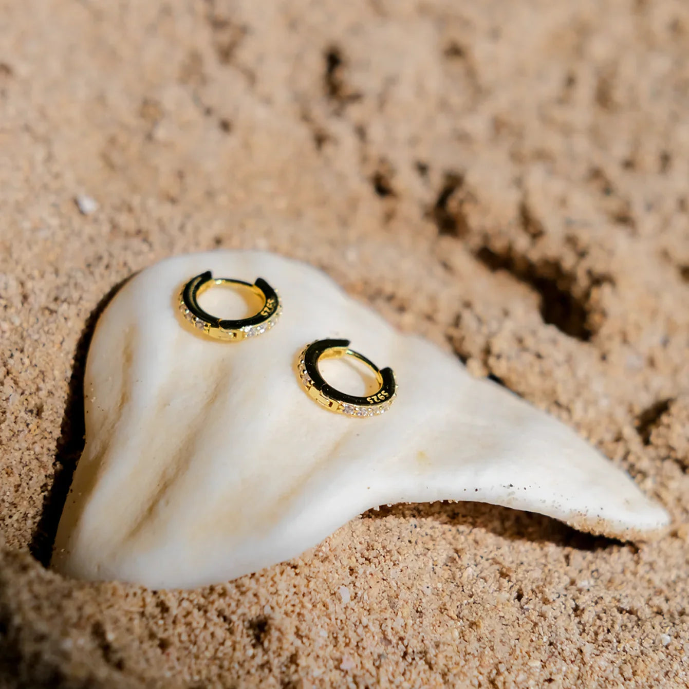 [ElanLuxe]Terra Huggie Earrings