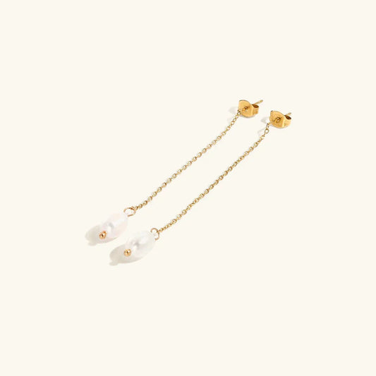 [ElanLuxe]Tessa Pearl Tassel Earrings