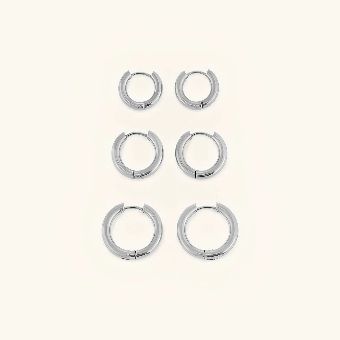 [ElanLuxe]Classic Round Hoops