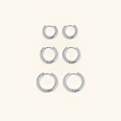 [ElanLuxe]Classic Round Hoops