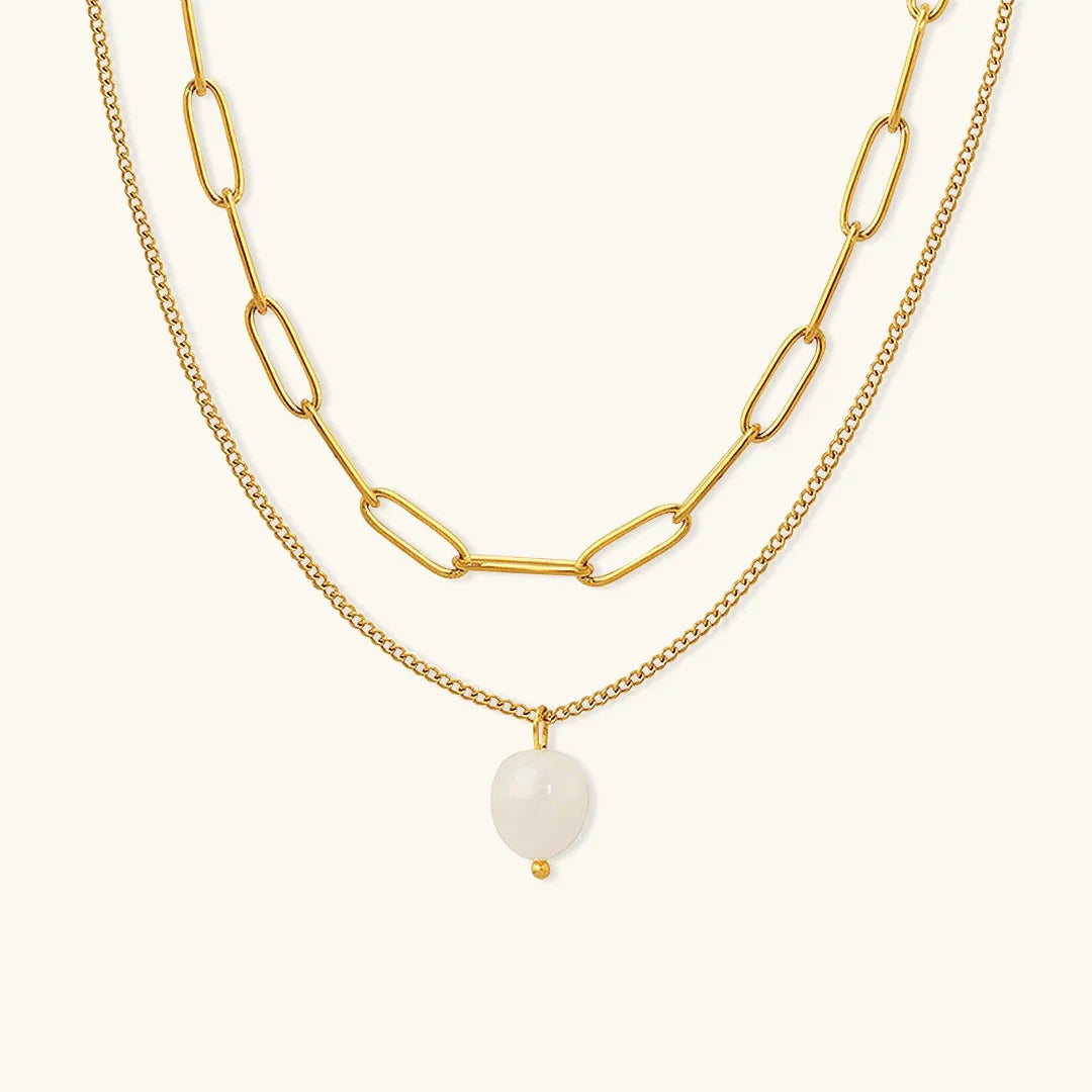 [ElanLuxe]Tropica Freshwater Pearl Necklace