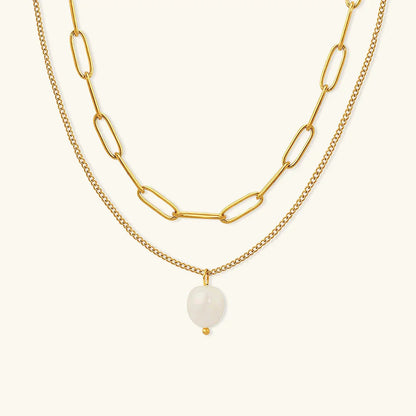 [ElanLuxe]Tropica Freshwater Pearl Necklace