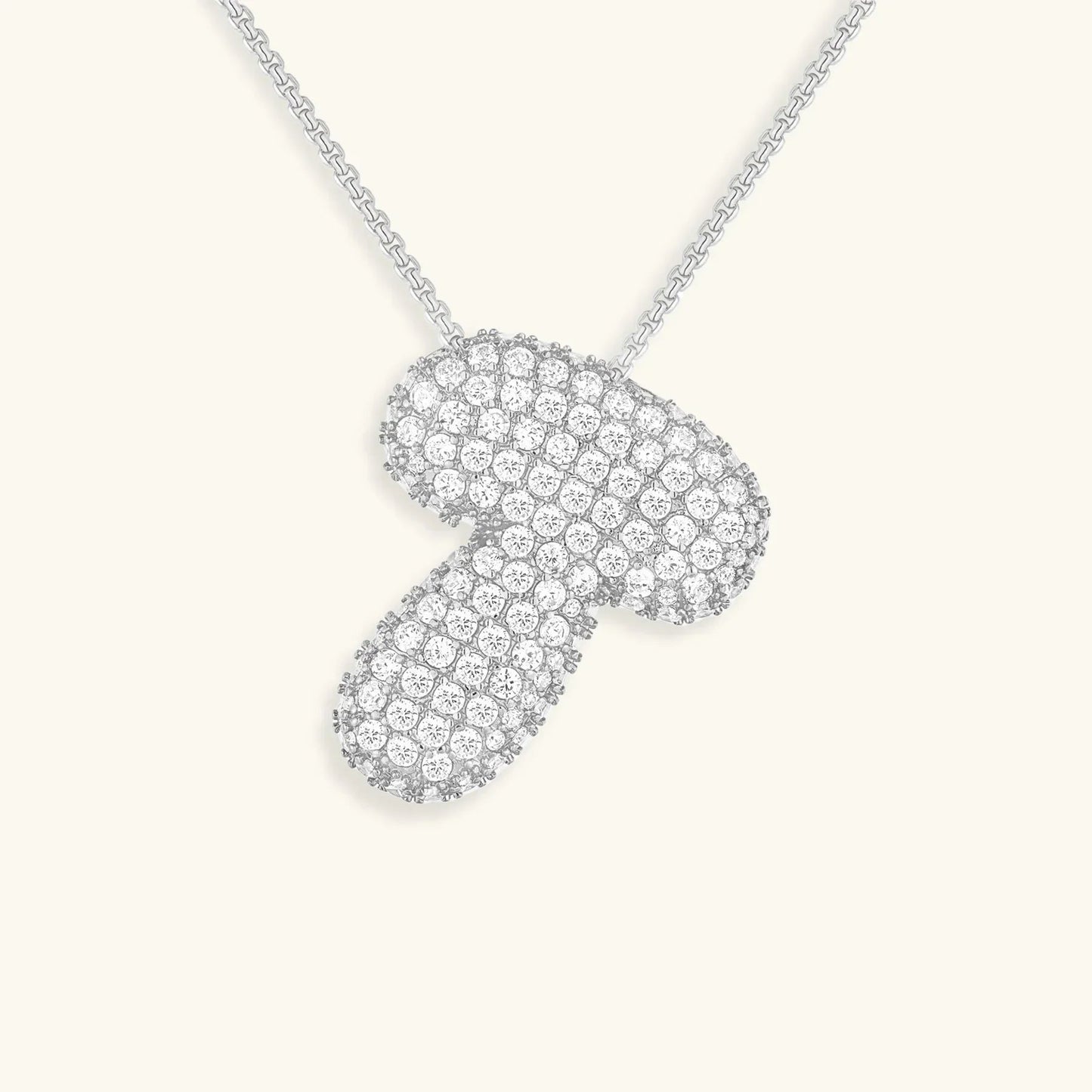 [ElanLuxe]Bubble Initial Diamond Necklace