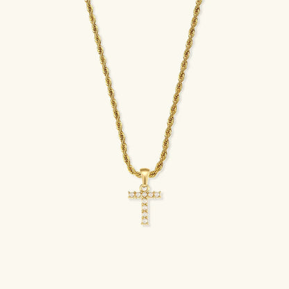 [ElanLuxe]Elodie Initial Letter Pearl Necklace