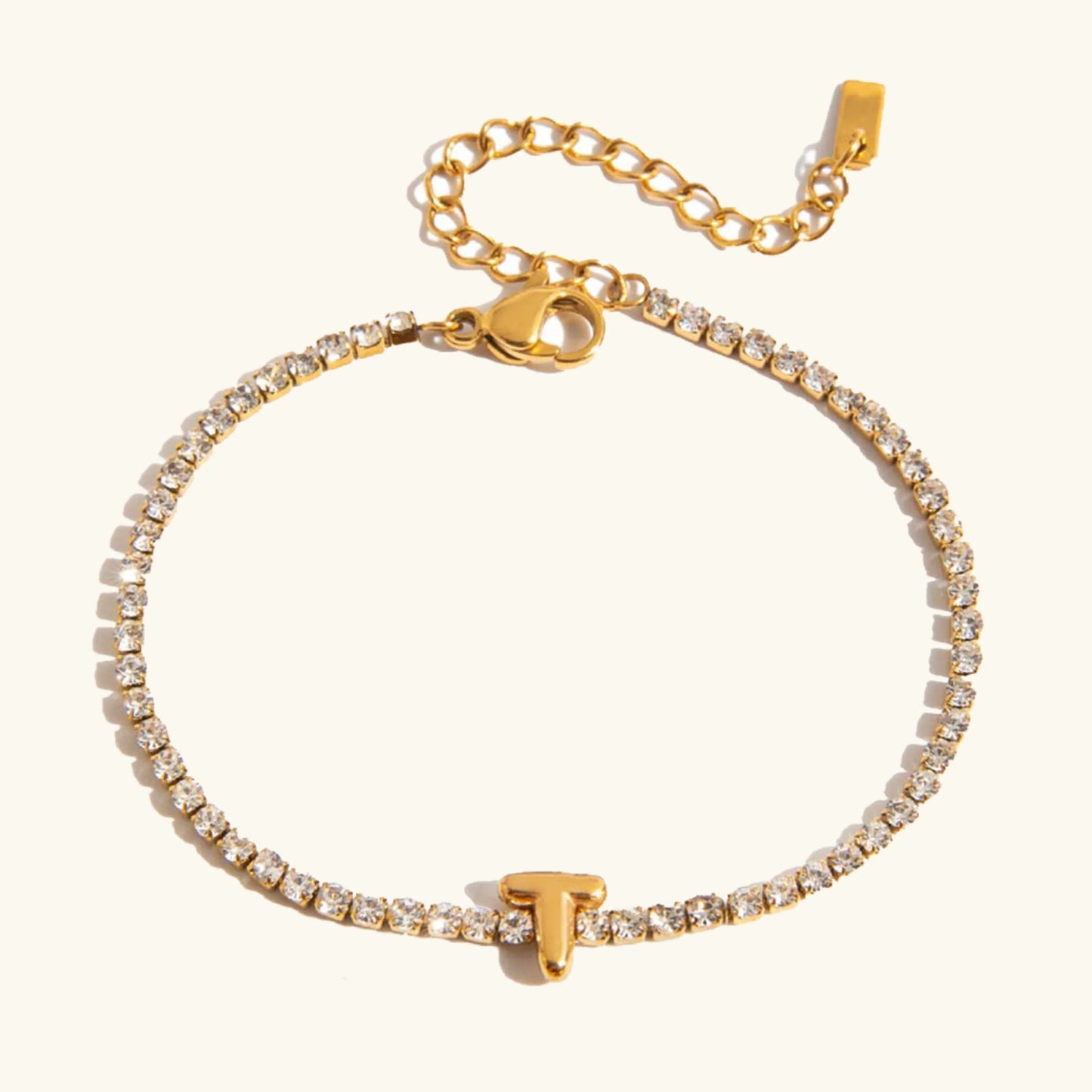 [ElanLuxe]Avaria Bubble Letter Tennis Bracelet