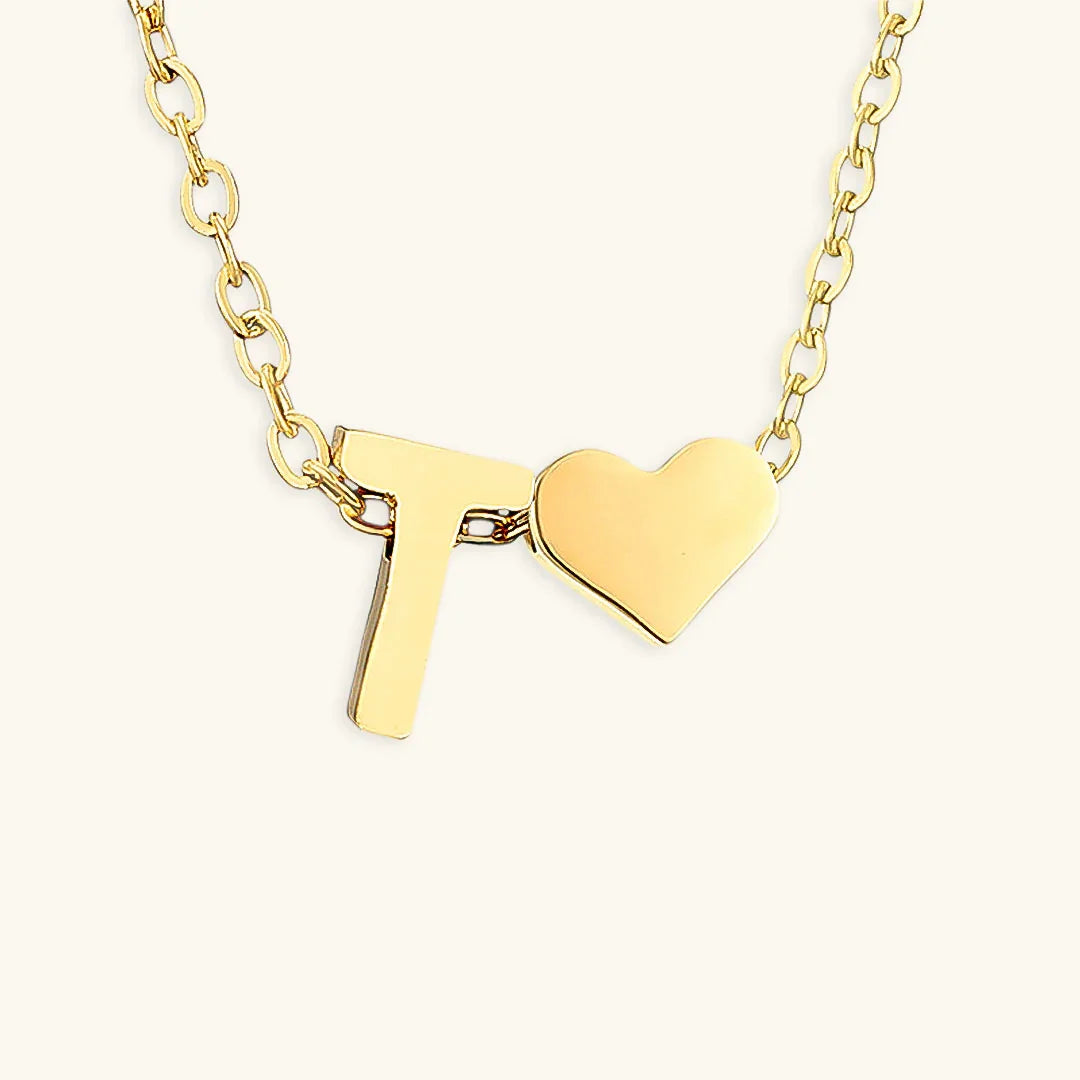 [ElanLuxe]Ria Initial Letter Gold Necklace